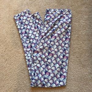 NEW OS LuLaRoe Mermaid Scale Leggings